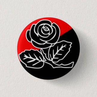 Macaron Rond 2,50 Cm Rose de noir de goupille d'anarchisme