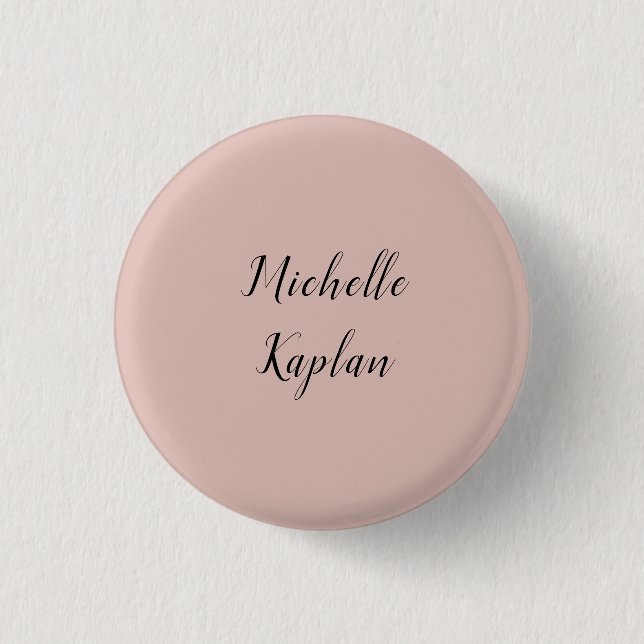 Macaron Rond 2,50 Cm Rose Gold Modern Professional Nom exclusif (Devant)