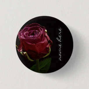Macaron Rond 2,50 Cm Rose rouge personnalisée