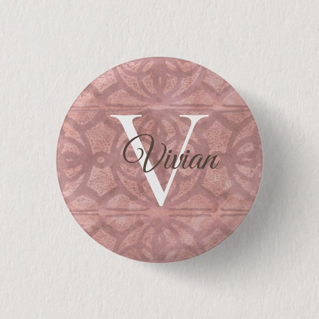 Macaron Rond 2,50 Cm Rose sombre (Devant)