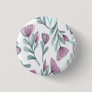 Macaron Rond 2,50 Cm Roses violettes