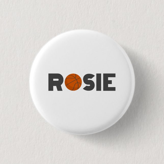 Macaron Rond 2,50 Cm Rosie Basketball (Devant)