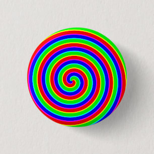Macaron Rond 2,50 Cm Roue d'hypnotique d'arc-en-ciel
