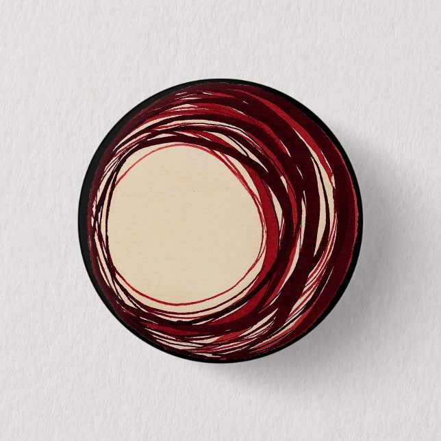 Macaron Rond 2,50 Cm Rouge de bouton de perle de prière (Devant)