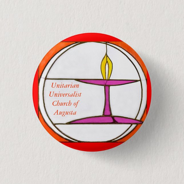 Macaron Rond 2,50 Cm Rouge de bouton d'UUCA (Devant)