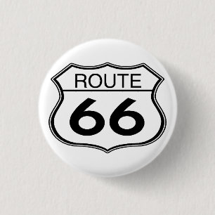 Macaron Rond 2,50 Cm Route 66 - Bouton rond