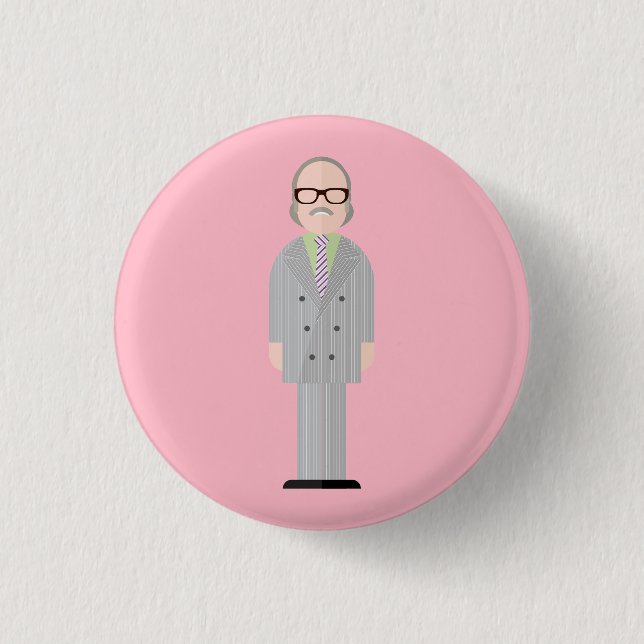 Macaron Rond 2,50 Cm Royal – Eccentric Character Button (Devant)