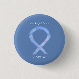 Macaron Rond 2,50 Cm Ruban de sensibilisation au cancer de l'oesophage 