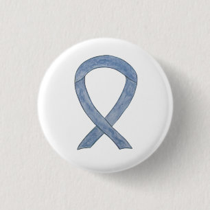 Macaron Rond 2,50 Cm Ruban de sensibilisation au gris Peintures d'art p