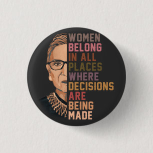 Macaron Rond 2,50 Cm Ruth Bader Ginsburg RBG