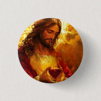 Macaron Rond 2,50 Cm Sacred Heart of Jesus