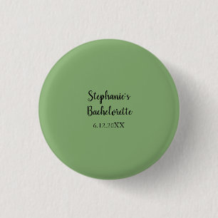 Macaron Rond 2,50 Cm Sage Green Moderne Mariage Bachelorette Favoriser 