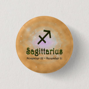 Macaron Rond 2,50 Cm Sagittarius couleur Pick Sagittarius Zodiac
