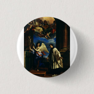 Macaron Rond 2,50 Cm Saint Aloysius de Gonzague Patron des étudiants Be