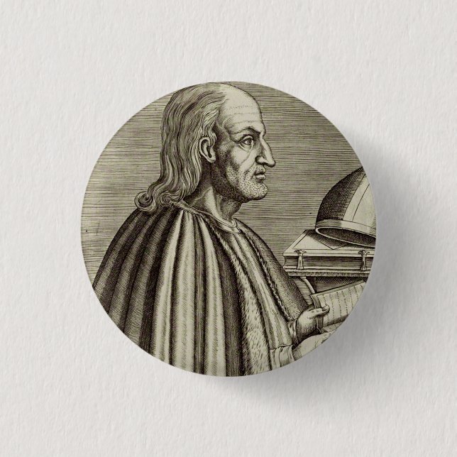Macaron Rond 2,50 Cm Saint Anselme de Canterbury Docteur de l'Église (Devant)