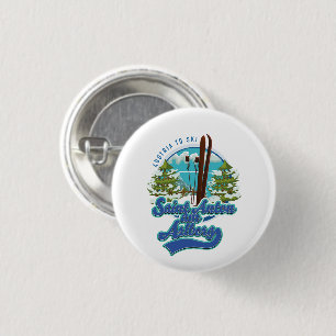 Macaron Rond 2,50 Cm Saint Anton am Arlberg Autriche Logo de ski