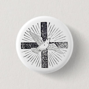 Macaron Rond 2,50 Cm Saint-Esprit 1" bouton