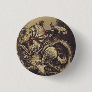 Macaron Rond 2,50 Cm Saint Georges et le Dragon Grand Martyr