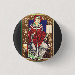 Macaron Rond 2,50 Cm Saint Grégoire le Grand Docteur de l'Église