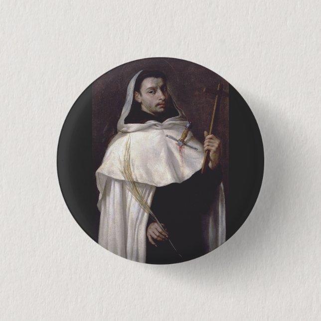 Macaron Rond 2,50 Cm Saint Martyr Ange de Jérusalem (Devant)