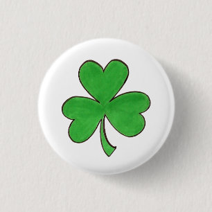 Macaron Rond 2,50 Cm Saint Patrick's Day Party Shamrock vert Clover