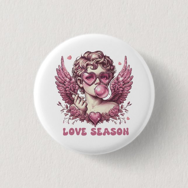 Macaron Rond 2,50 Cm Saison d'amour Valentine (Devant)