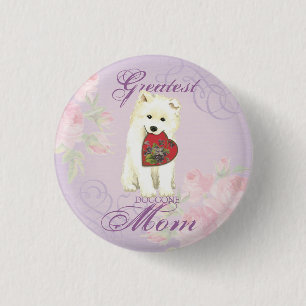 Macaron Rond 2,50 Cm Samoyed Heart Maman
