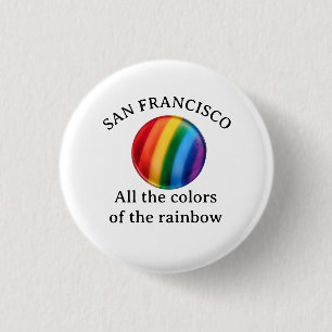 Macaron Rond 2,50 Cm San Francisco Toute la couleur de l'arc en ciel
