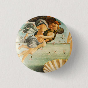 Macaron Rond 2,50 Cm Sandro Botticelli Naissance de Vénus Zephyrus, Ch