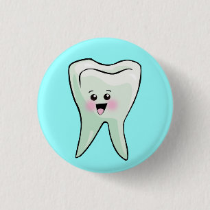 Macaron Rond 2,50 Cm Santé dentaire de dentiste drôle