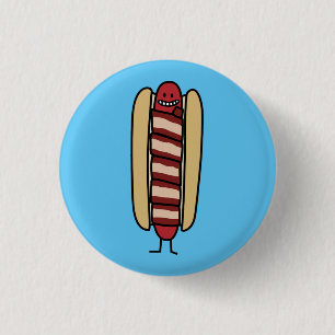 Macaron Rond 2,50 Cm Saucisse de hot dog enveloppée par lard de hot-do