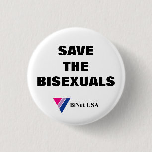 Macaron Rond 2,50 Cm SAUVEZ le bouton de BISEXUALS