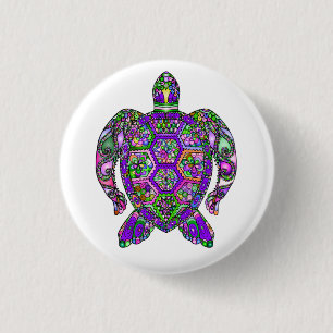 Macaron Rond 2,50 Cm Sauvez les tortues marines
