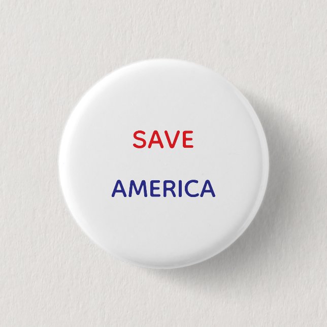 Macaron Rond 2,50 Cm SAVE AMERICA SMALL ROUND buttons (Devant)