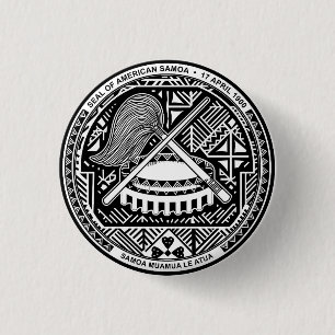 Macaron Rond 2,50 Cm Sceau des Samoa américaines