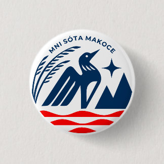 Macaron Rond 2,50 Cm Sceau d'État patriotique du Minnesota