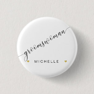 Macaron Rond 2,50 Cm Scénario de Demoiselle d'Honneur pour le Marié Sim