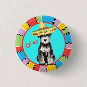 Macaron Rond 2,50 Cm Schnauzer miniature de fiesta