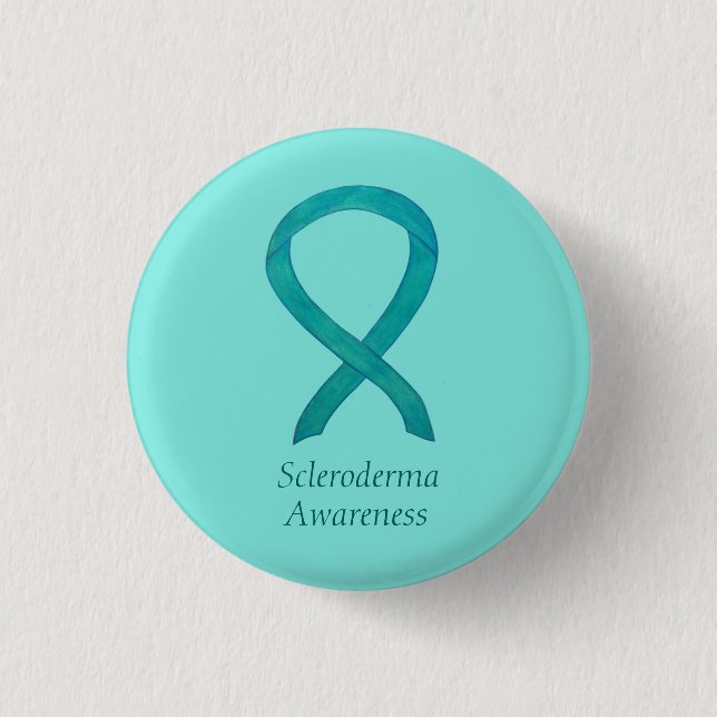 Macaron Rond 2,50 Cm Scleroderma Sensibilisation Ruban Pins Personnalis (Devant)