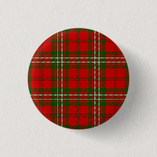 Macaron Rond 2,50 Cm Scott tartan rouge vert plaid