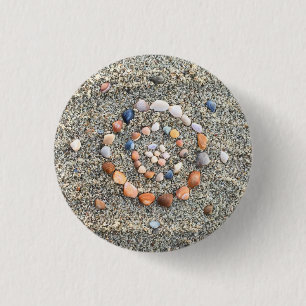 Macaron Rond 2,50 Cm Sea Shell Beach Art