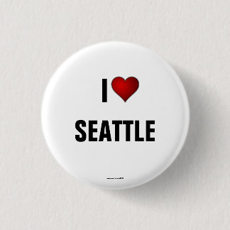 Macaron Rond 2,50 Cm Seattle : J'aime Seattle bouton pinback