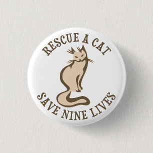 Macaron Rond 2,50 Cm Secourez des économies de chat pendant neuf vies