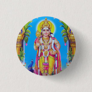 Macaron Rond 2,50 Cm Seigneur Muruga, Dieu indou