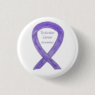 Macaron Rond 2,50 Cm Sensibilisation à l'orchidée cancéreuse testiculai