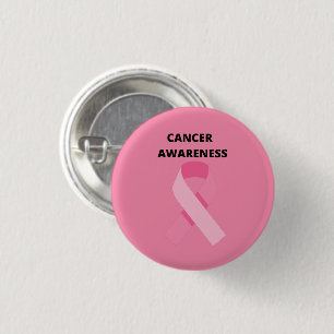 Macaron Rond 2,50 Cm sensibilisation au cancer du sein