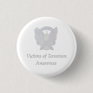 Macaron Rond 2,50 Cm Sensibilisation aux victimes du terrorisme Épine à