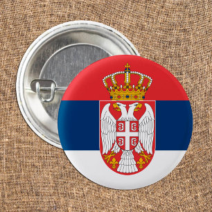 Macaron Rond 2,50 Cm Serbian Flag & Serbia fashion patriot /sports