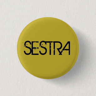 Macaron Rond 2,50 Cm Sestra de noir d'orphelin d'exposition de TV, bloc