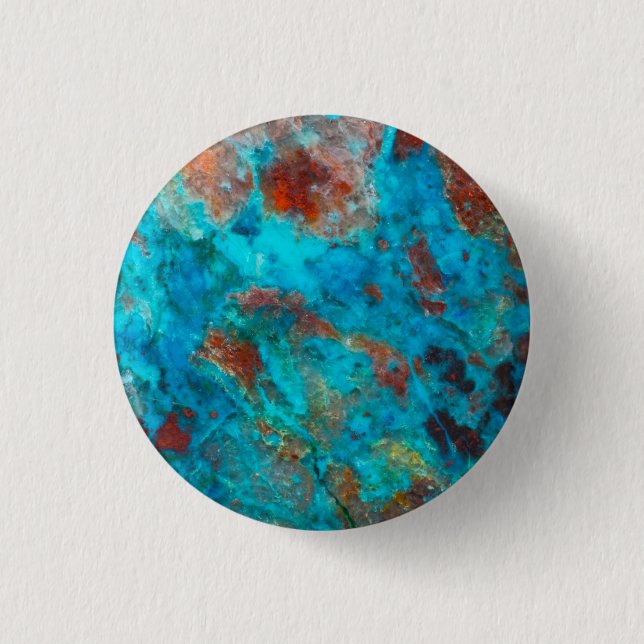 Macaron Rond 2,50 Cm Shattuckite bleu (Devant)